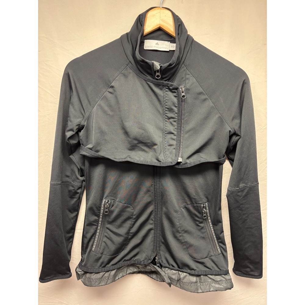 Adidas By Stella McCartney Running Jacket Womens Black Full Zip Activewear 36